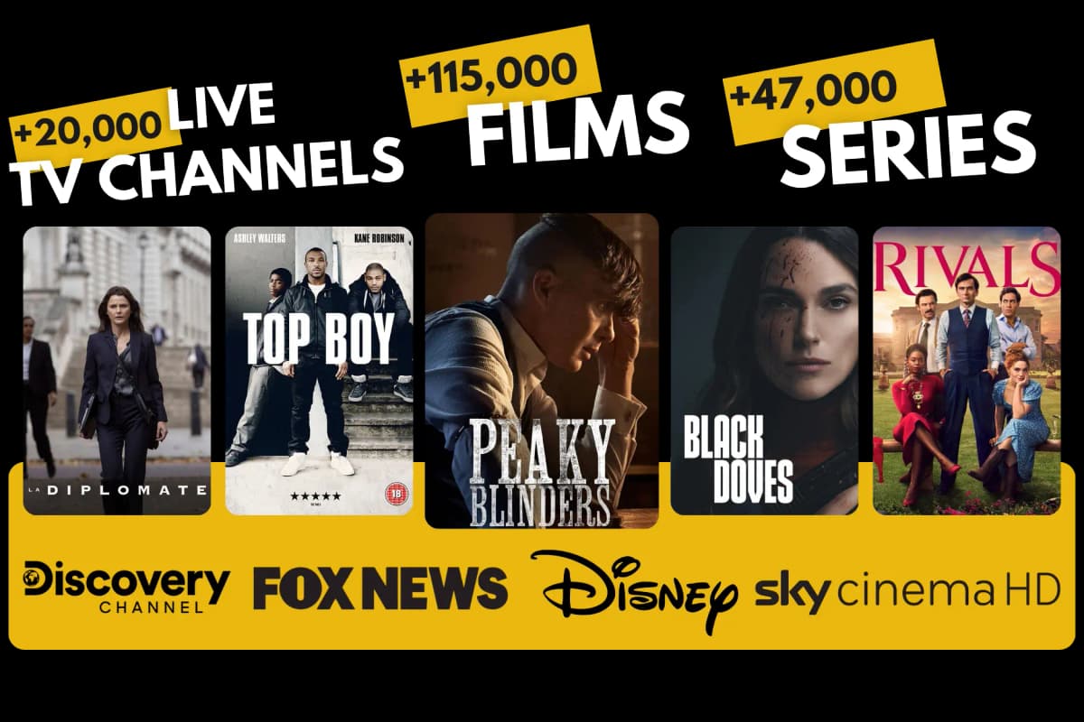 IPTV UK streaming on Smart TV with IPTV Smarters Pro, mobile IPTV apps showing British channels