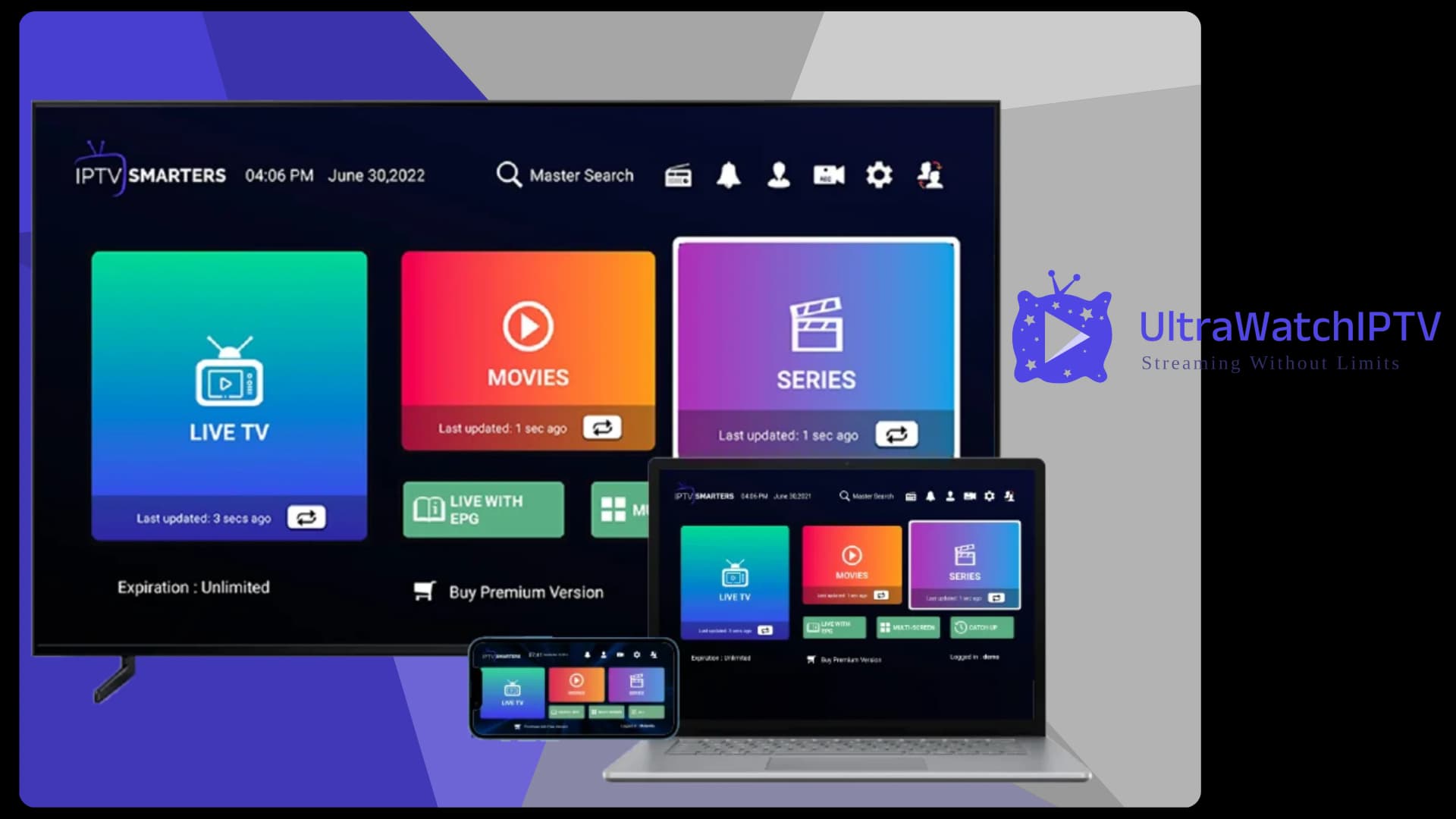 Complete British TV series collection IPTV UK TV series streaming interface